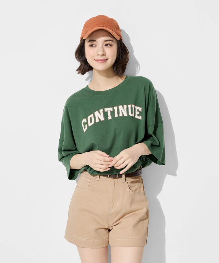 壓線多色高腰牛仔短褲-女