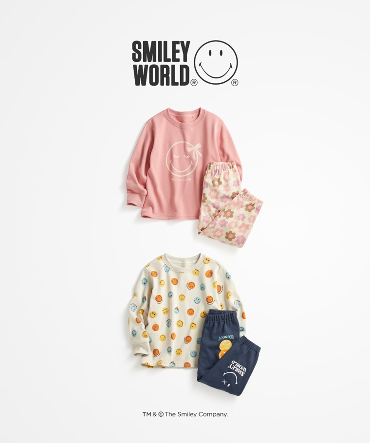 SmileyWorld®毛圈印花家居套裝-童