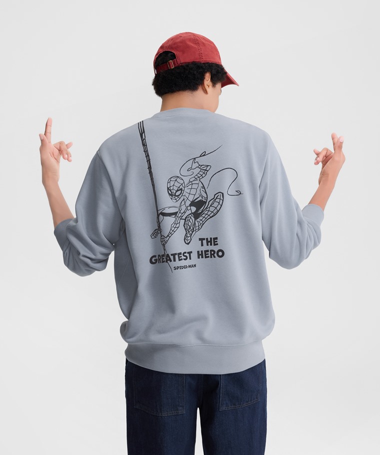 漫威系列毛圈印花圓領衫-02-男