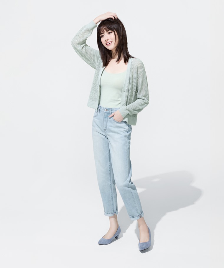 寬版高腰男友風九分牛仔褲-女