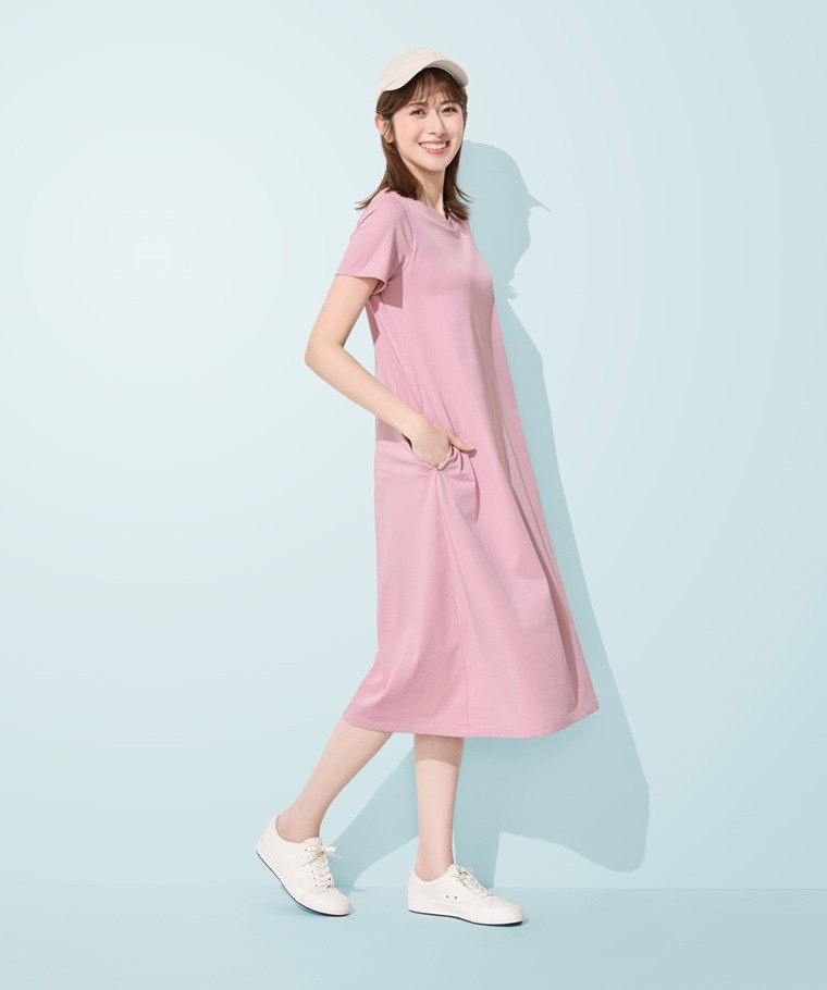 Bra輕涼棉質長洋裝-女