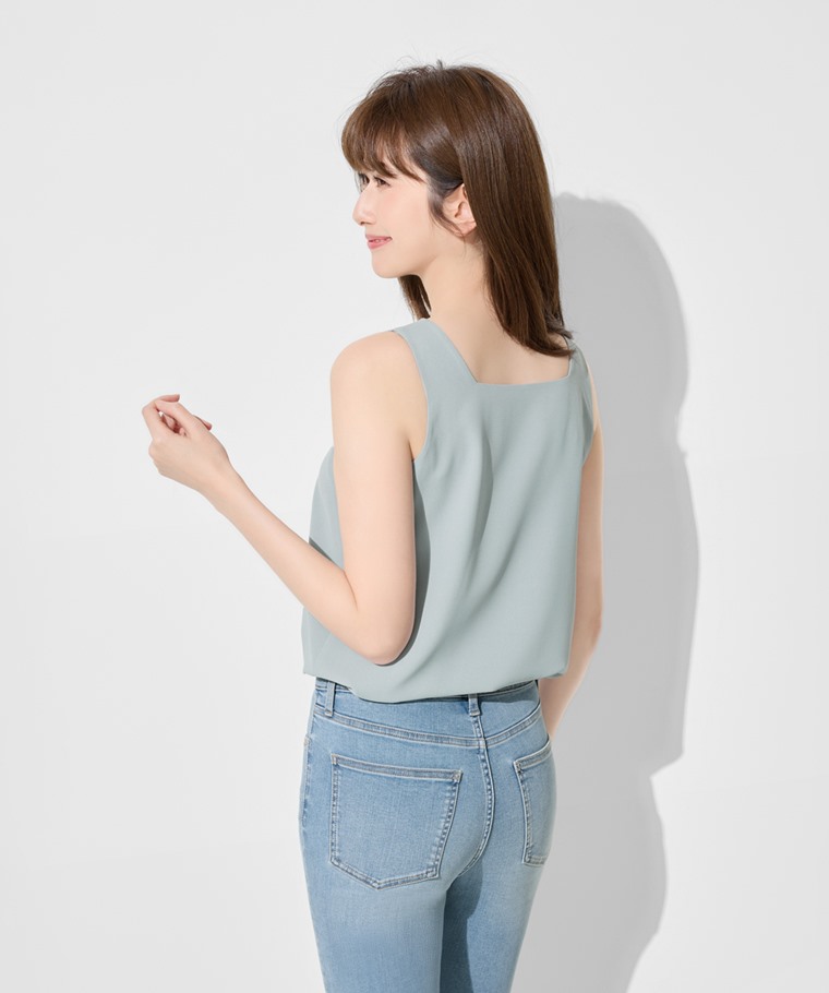 雪紡方領背心-女