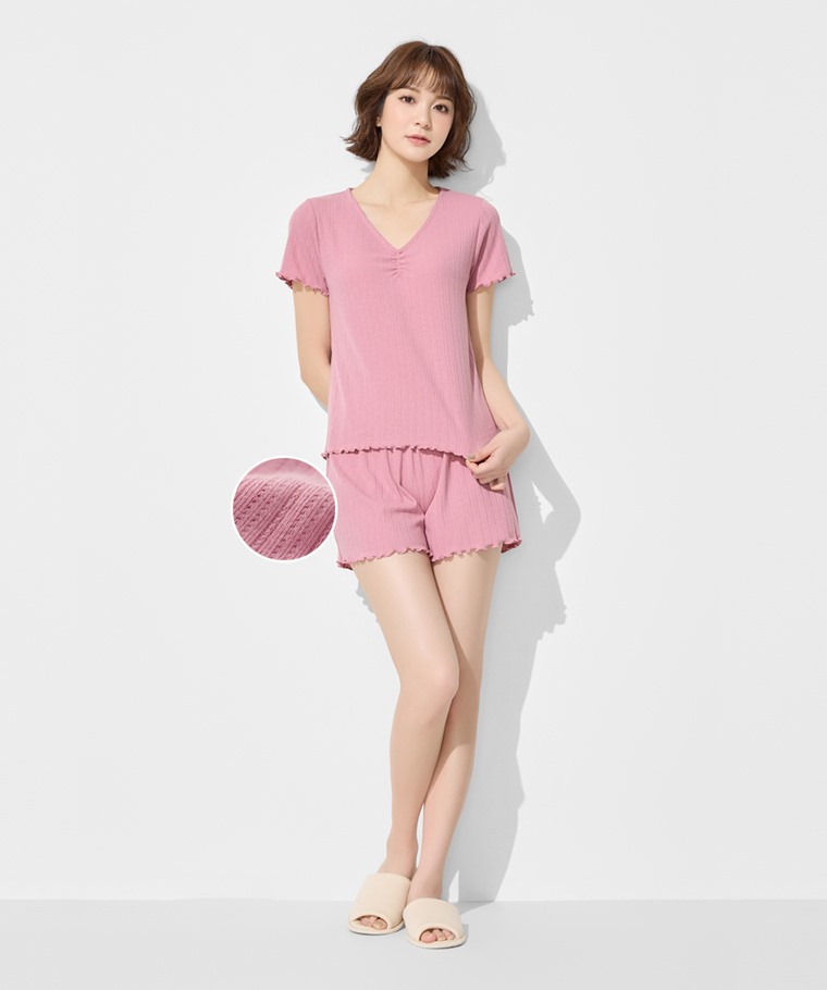 羅紋提花家居套裝-女