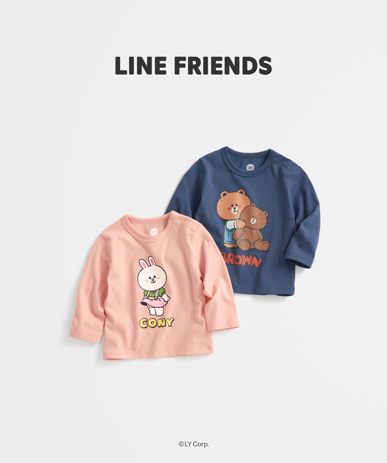 LINE FRIENDS長袖印花T恤-03-Baby