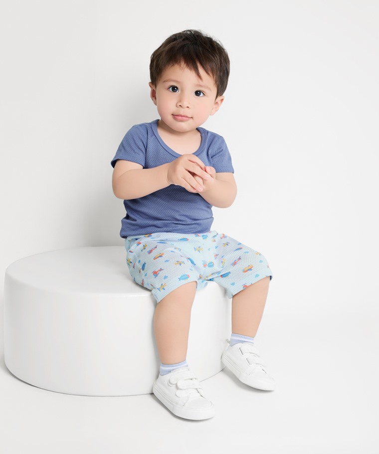 棉質網眼高腰褲-Baby