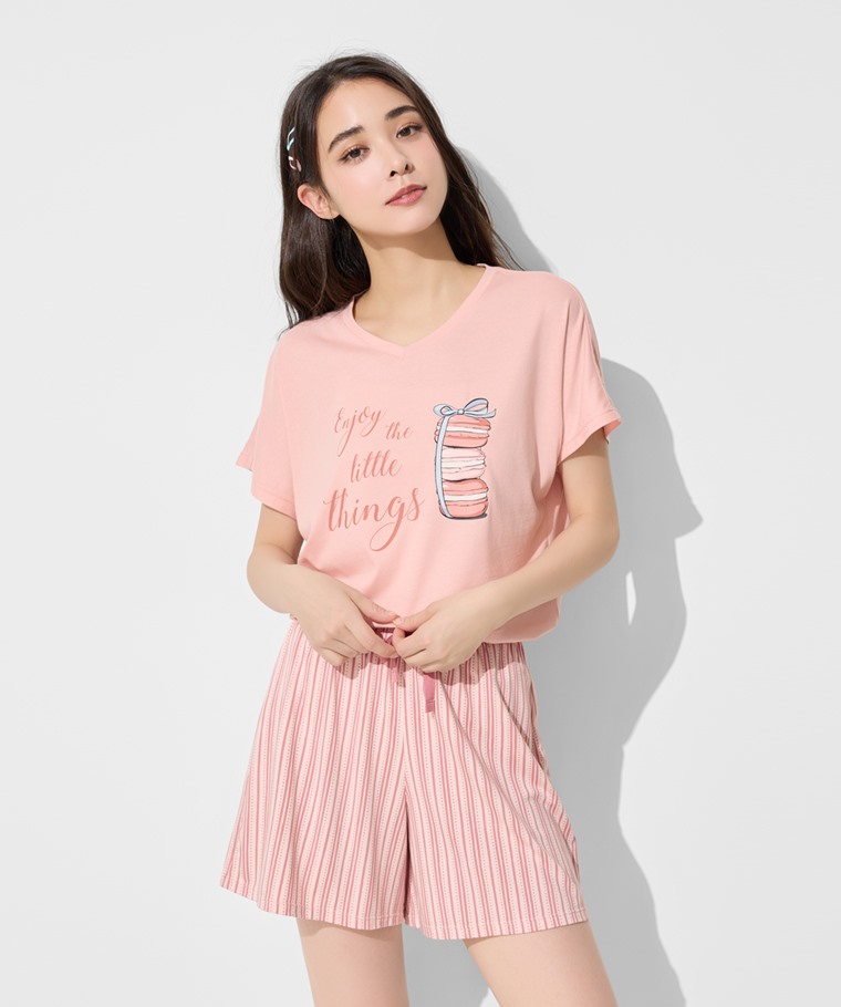 莫代爾V領甜點家居套裝-女