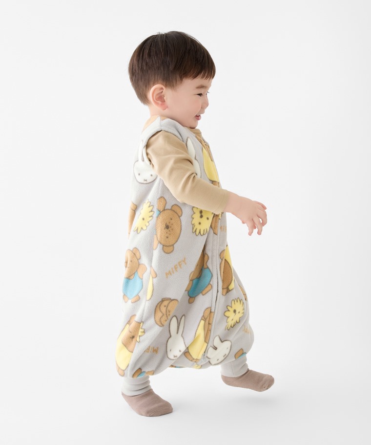 Miffy and Friends Fleece印花連身防踢背心-Baby - 防踢背心設計給寶貝整夜溫暖好眠。