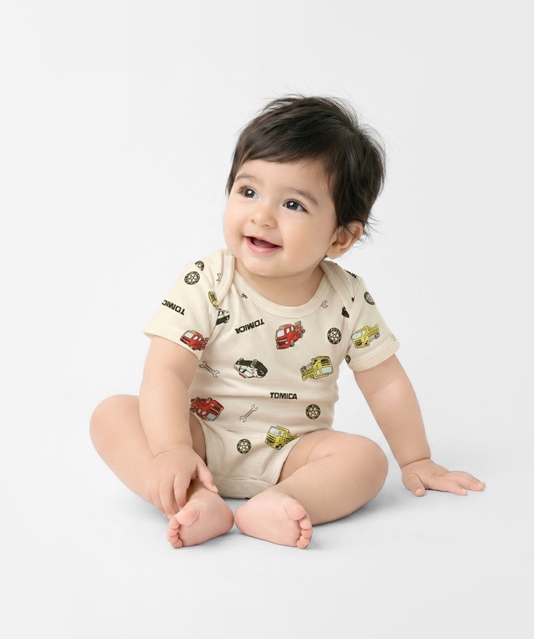 TOMICA純棉羅紋印花包臀衣-Baby