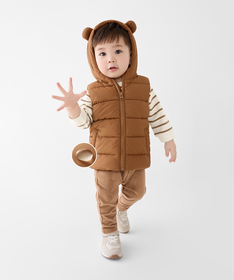 鋪棉造型連帽背心-Baby