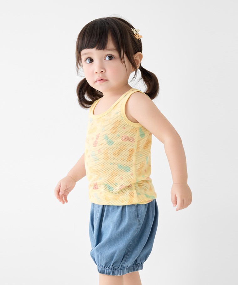 夏日精選嬰幼兒裝：Baby · 純棉網眼印花背心(2入)