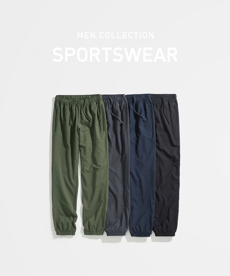 運動精選系列：男 · 快乾運動束口褲