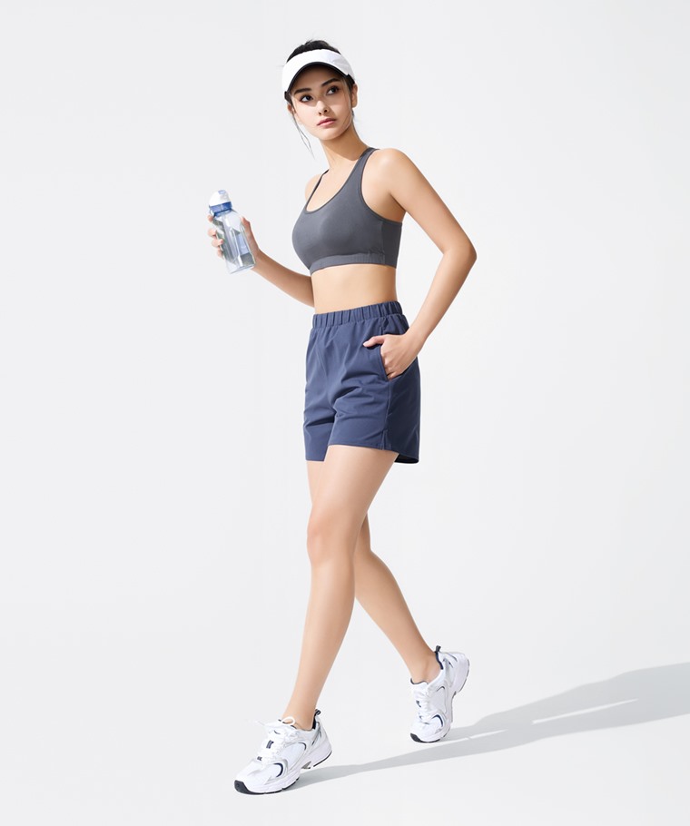 吸排彈性網眼短褲-女