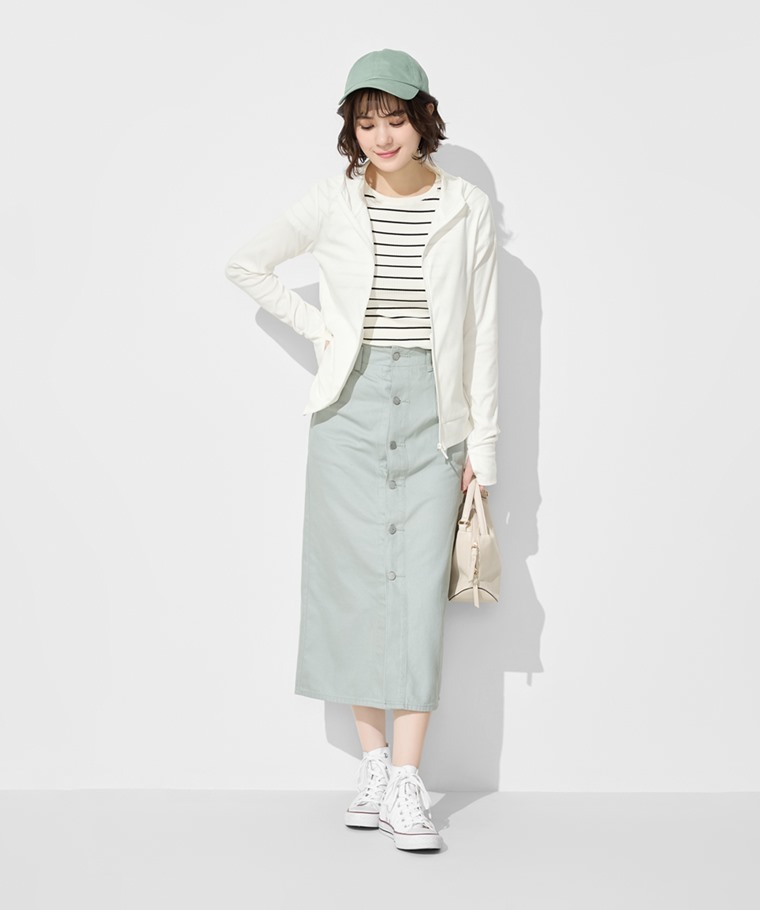 抗UV羅紋連帽外套-女