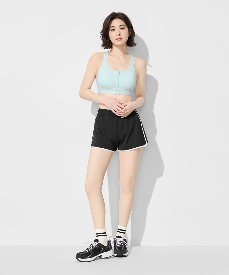 輕度支撐前開式拉鍊Bra背心-女