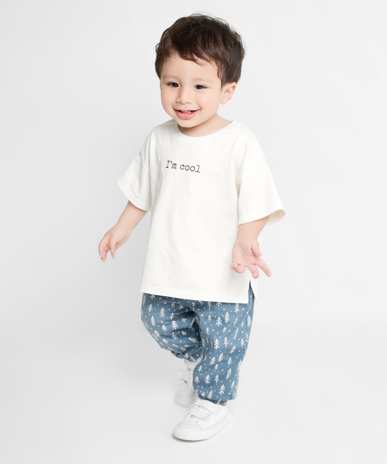 春夏嬰幼兒新品：Baby · 竹節棉印花束口褲