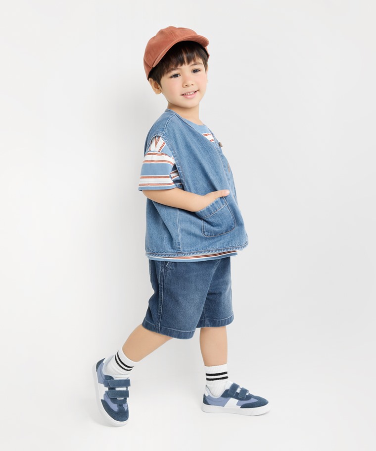 牛仔寬鬆背心-童