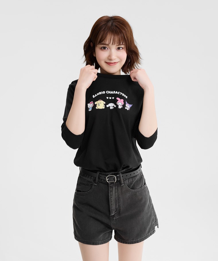 三麗鷗長袖印花T恤-11-女
