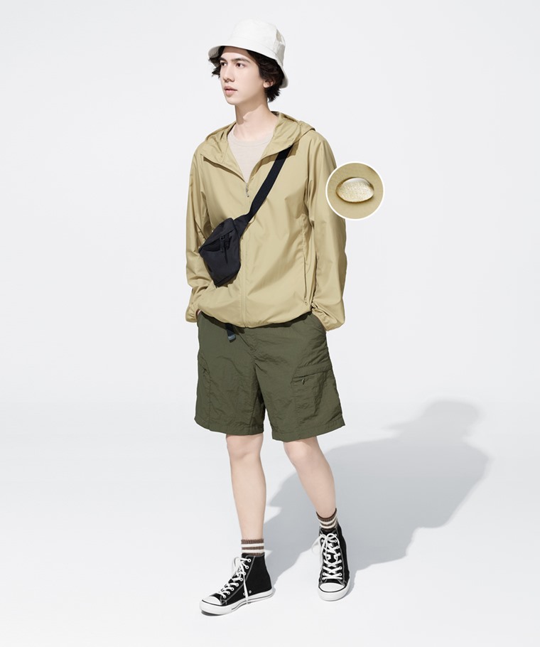 抗UV輕型風衣外套-男