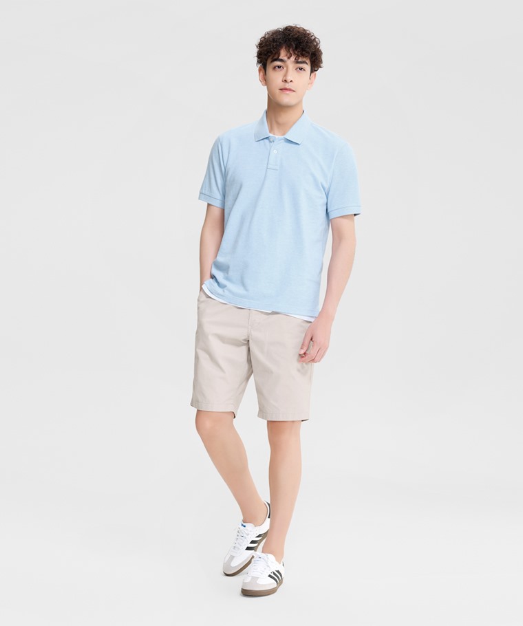 純棉網眼polo衫-男