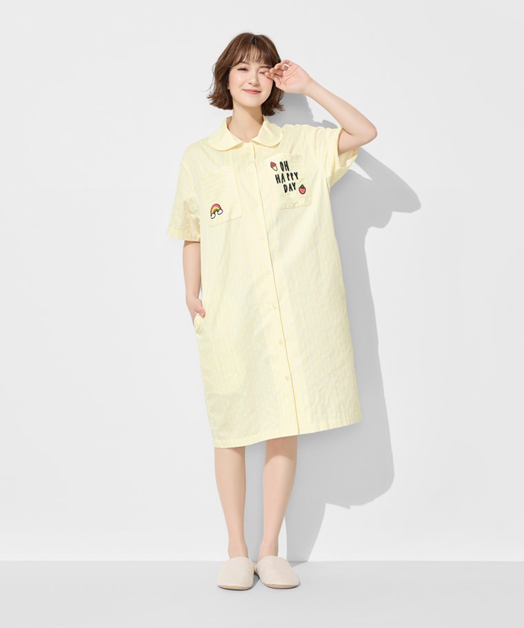 棉質安心防凸點家居洋裝-女