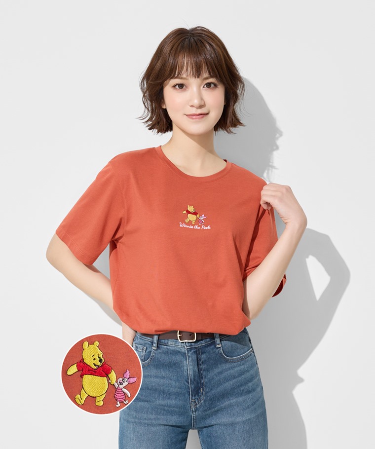 迪士尼系列莫代爾寬版電繡上衣-女