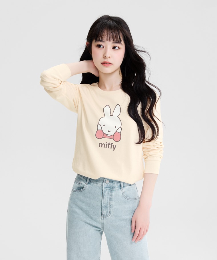 Miffy長袖印花T恤-03-女
