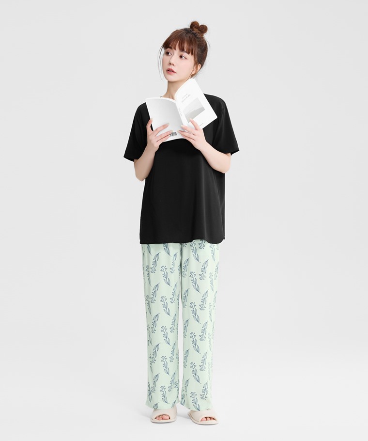 宅家舒適家居系列：女 · 嫘縈Bra花草印花家居套裝