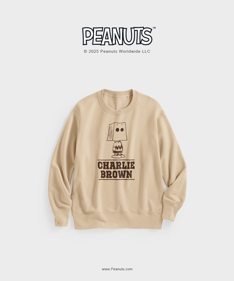 聯名系列T恤-MEN：男 · 史努比系列毛圈印花圓領衫-15