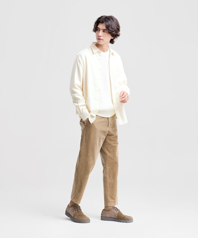 燈芯絨九分褲-男