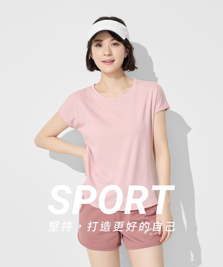 吸排連袖寬版上衣-女