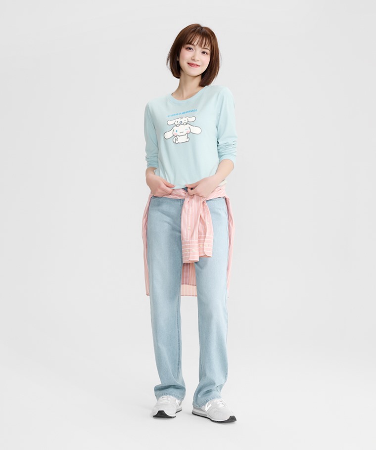 三麗鷗長袖印花T恤-07-女