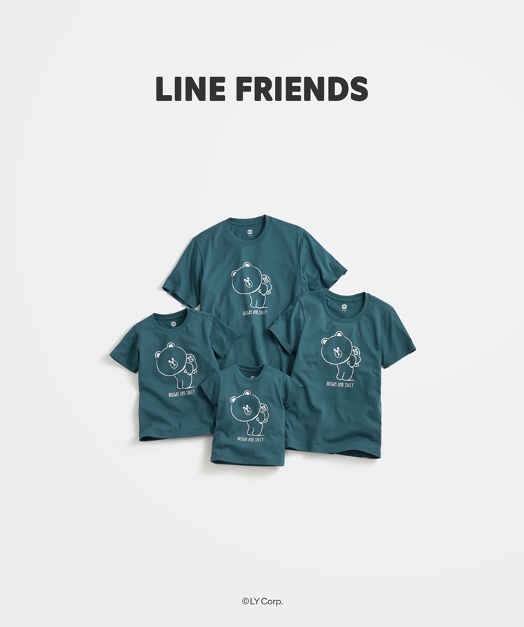 親子/情侶系列：Baby · LINE FRIENDS印花T恤-01,女 · LINE FRIENDS印花T恤-01,男 · LINE FRIENDS印花T恤-01,童 · LINE FRIENDS印花T恤-01