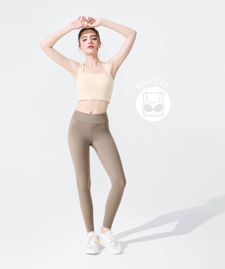 Bra方領中短版背心-女