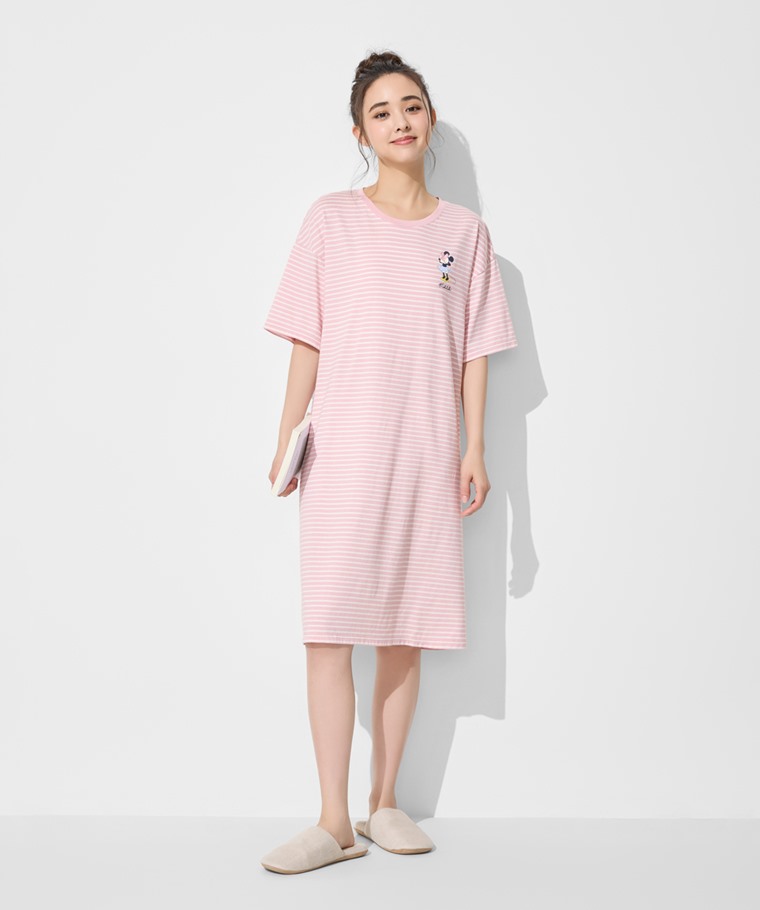 迪士尼系列莫代爾條紋家居洋裝-女