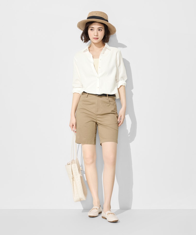 卡其五分褲-女