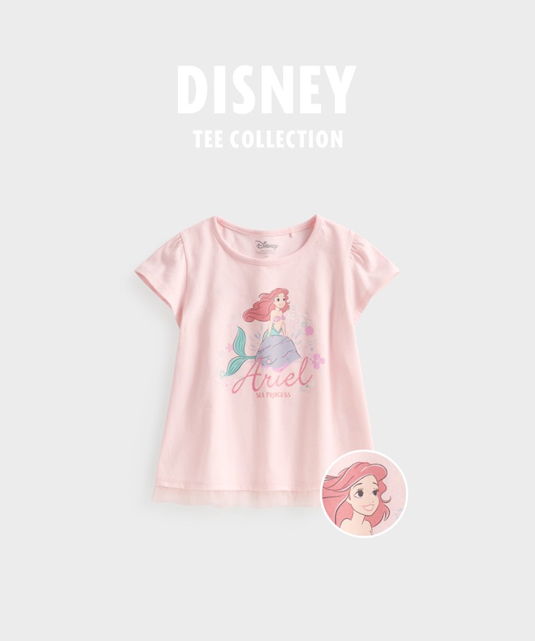 聯名系列T恤-KIDS：童 · 迪士尼系列網紗拼接印花T恤-47