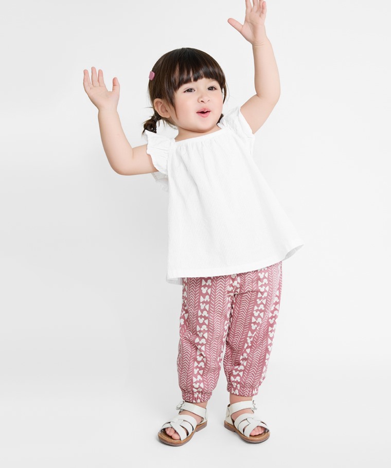 迪士尼系列竹節棉束口褲-Baby