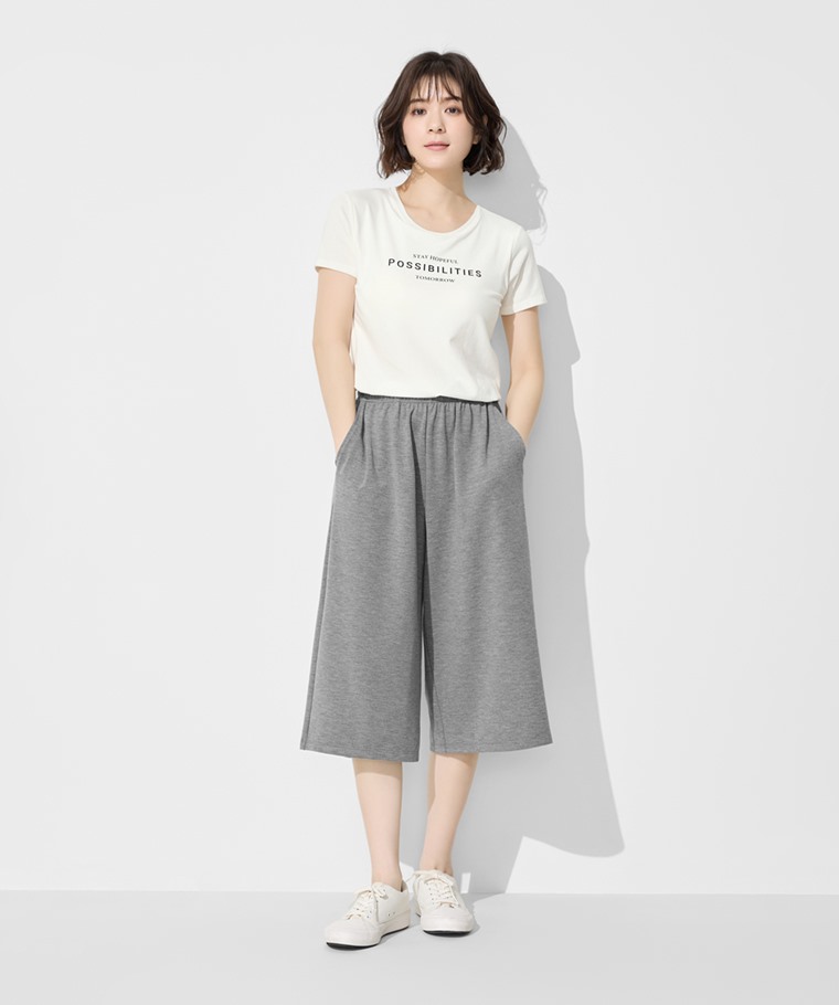 輕柔彈性休閒七分褲-女