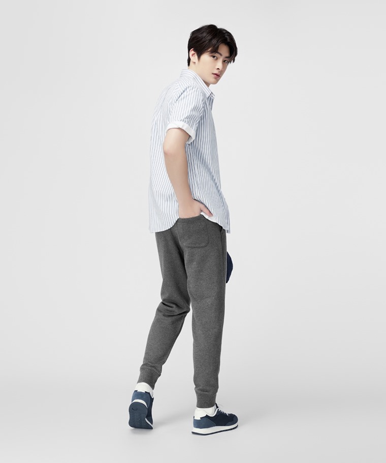 毛圈束口長褲-男