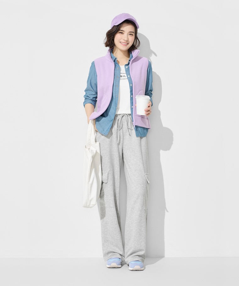 Fleece立領背心-女