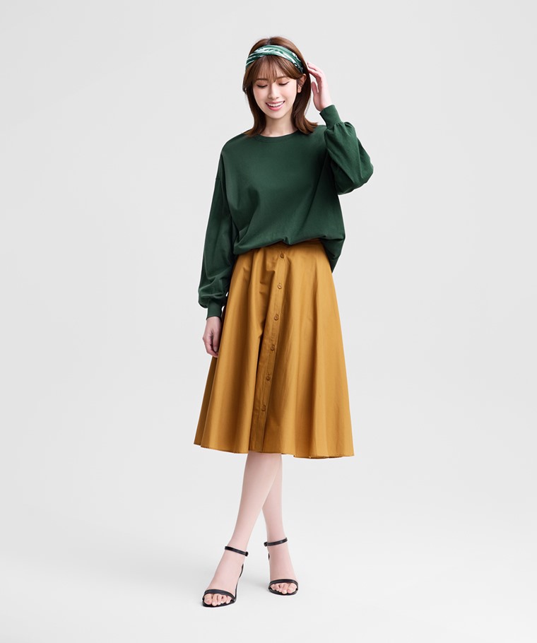 精選女裝系列：女 · 棉質寬鬆泡泡袖上衣