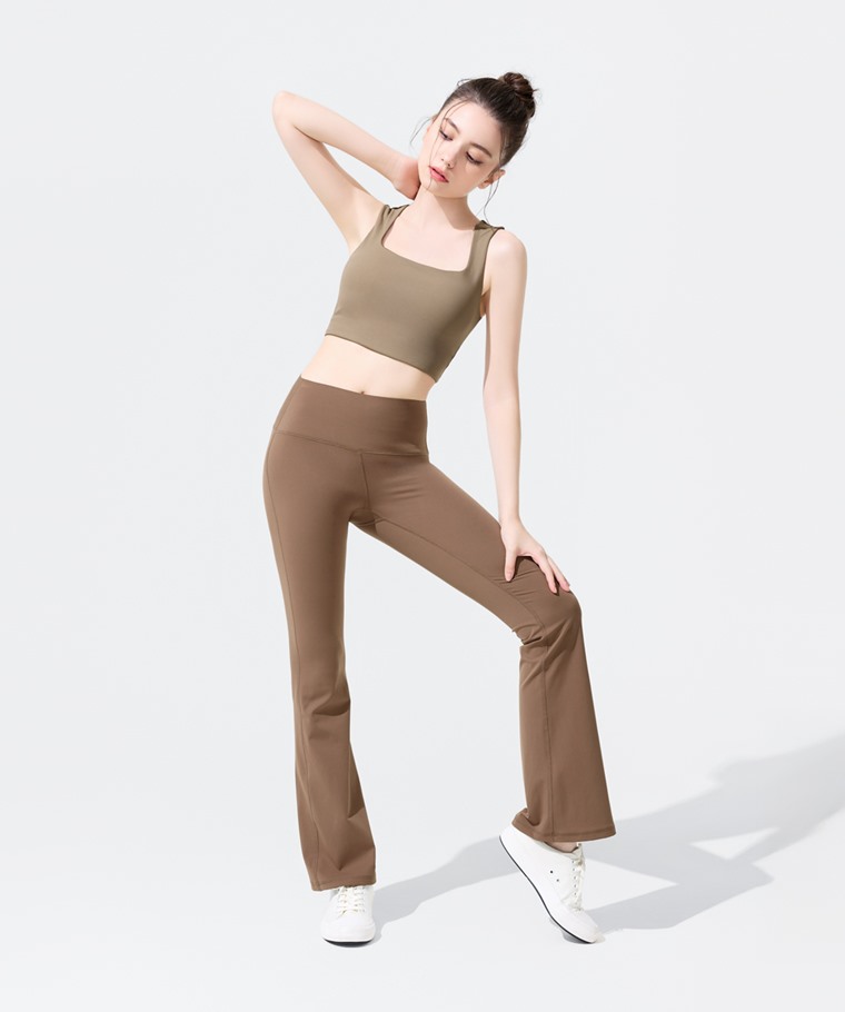 運動輕度支撐喇叭褲-女