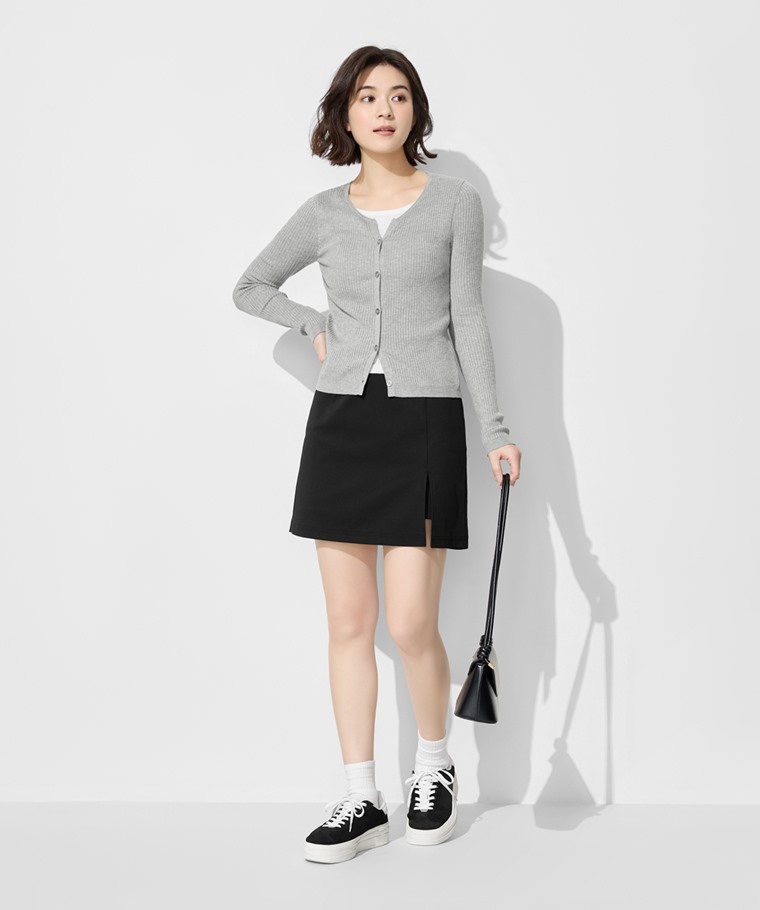 羅紋假兩件毛衣-女