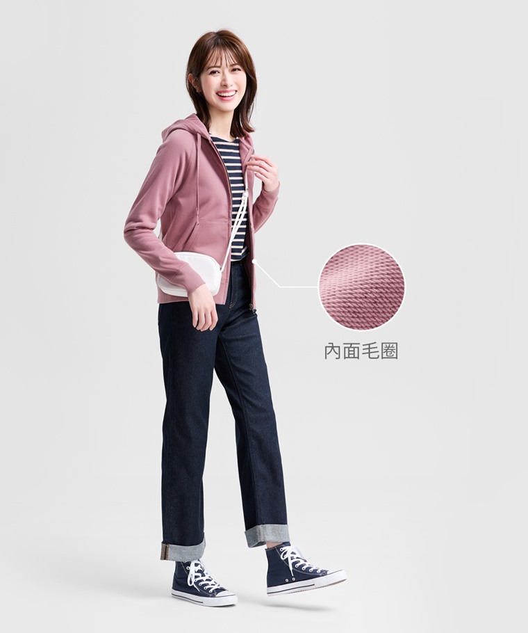毛圈連帽外套-女