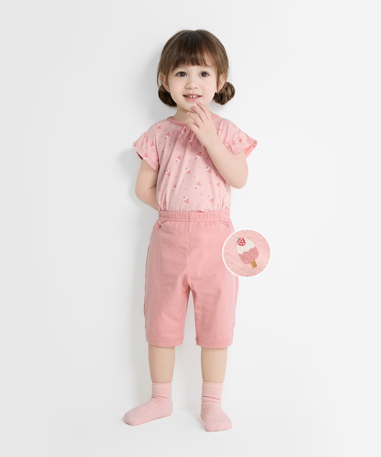 純棉雪糕印花荷葉袖家居套裝-Baby