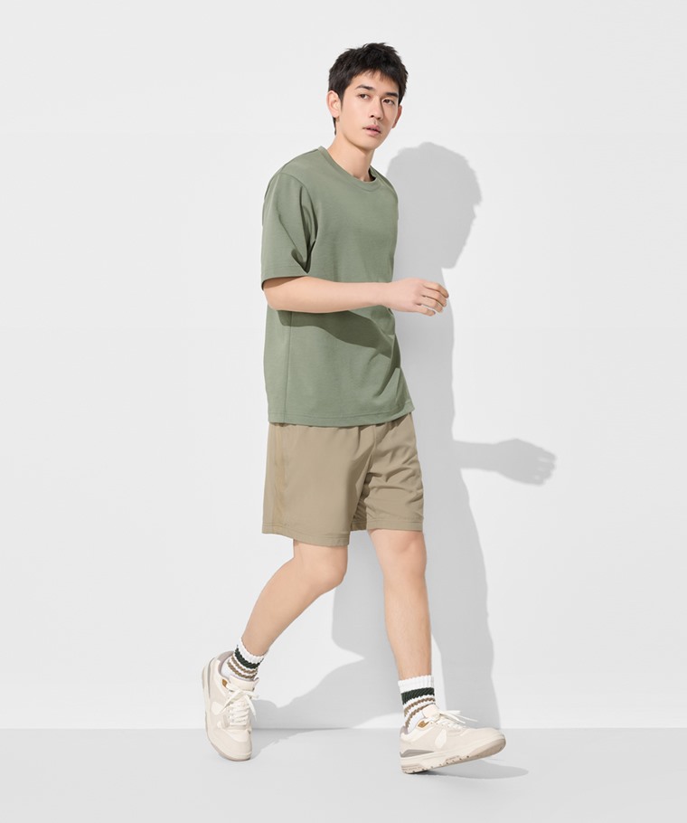 吸排雙層短褲-男