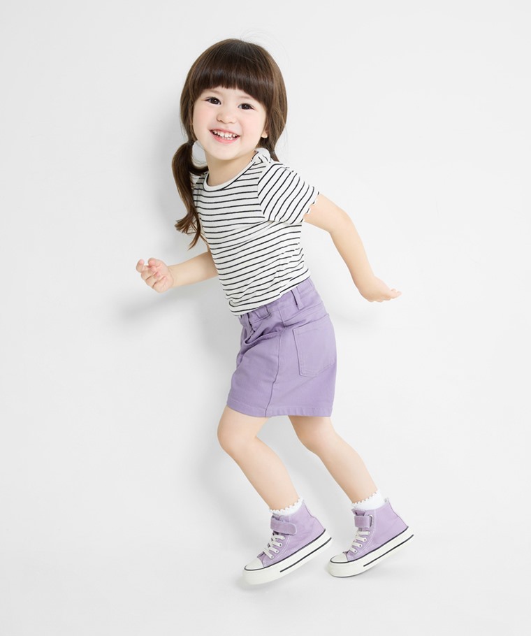 多色牛仔短褲-童