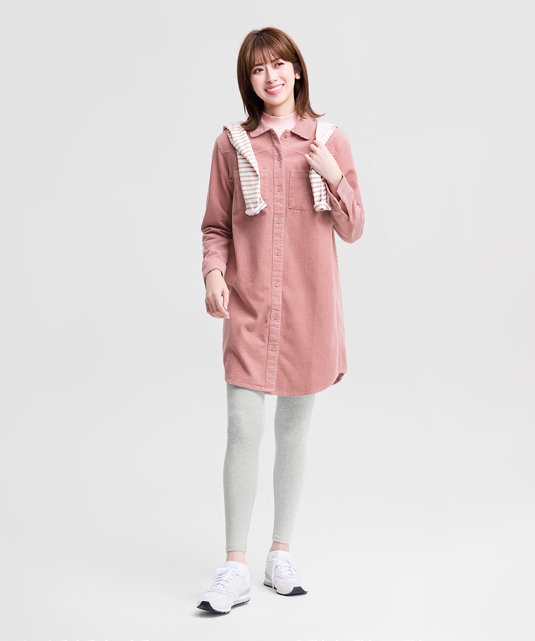 磨毛高腰包腹內搭褲-女