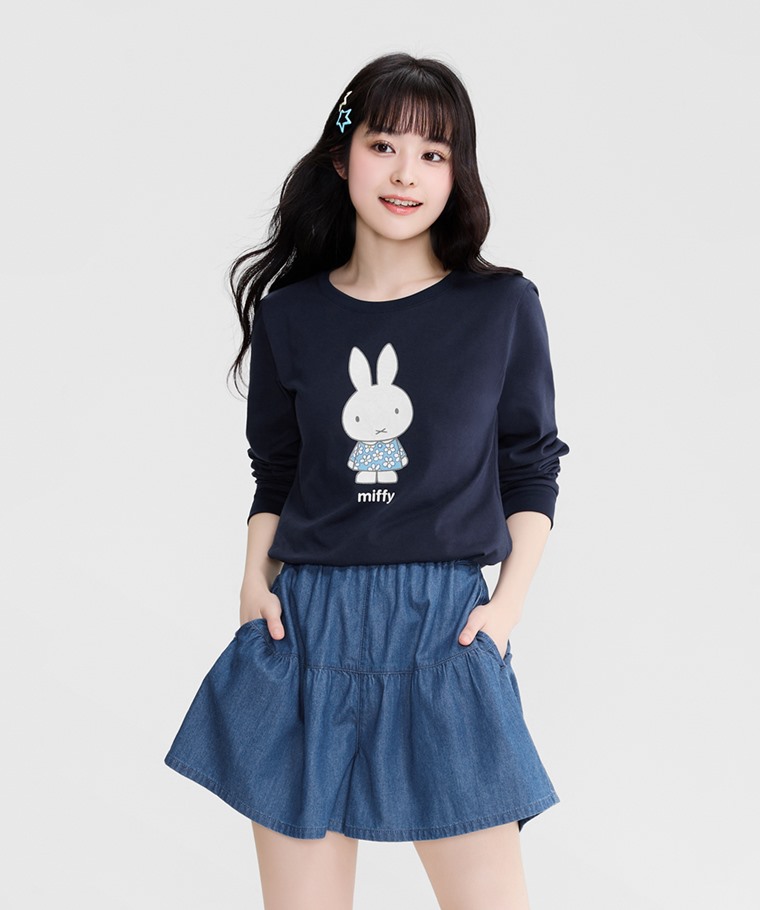 Miffy長袖印花T恤-09-女