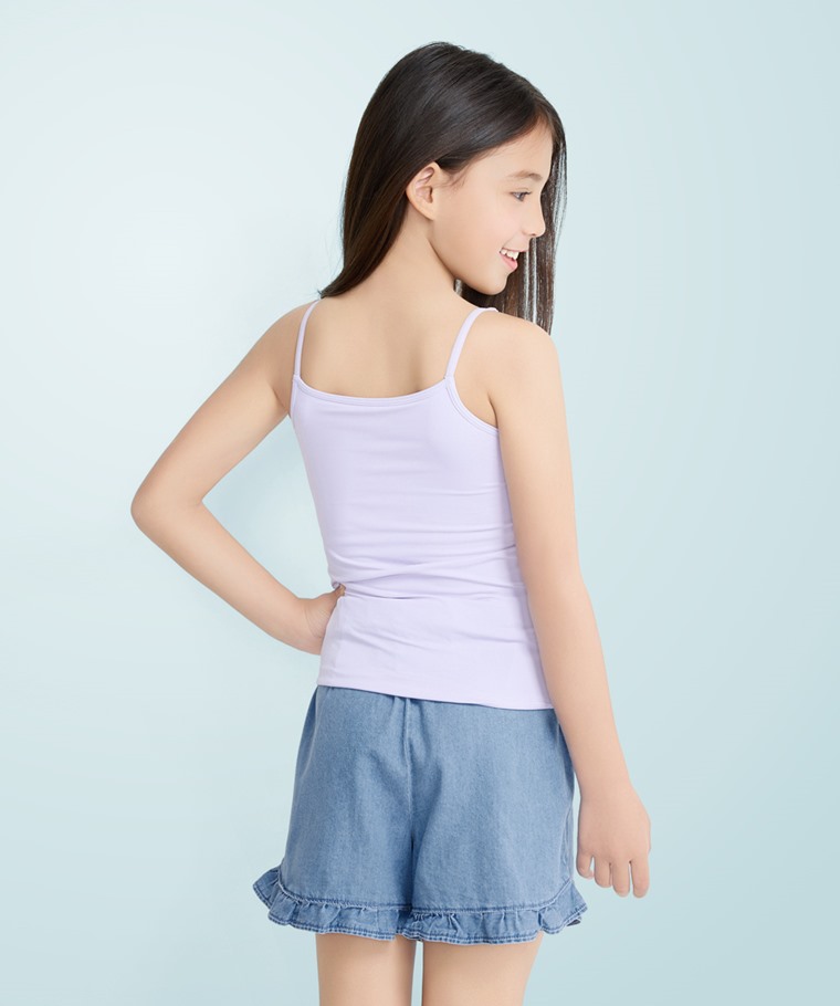 輕涼固定式Bra細肩帶背心-女童